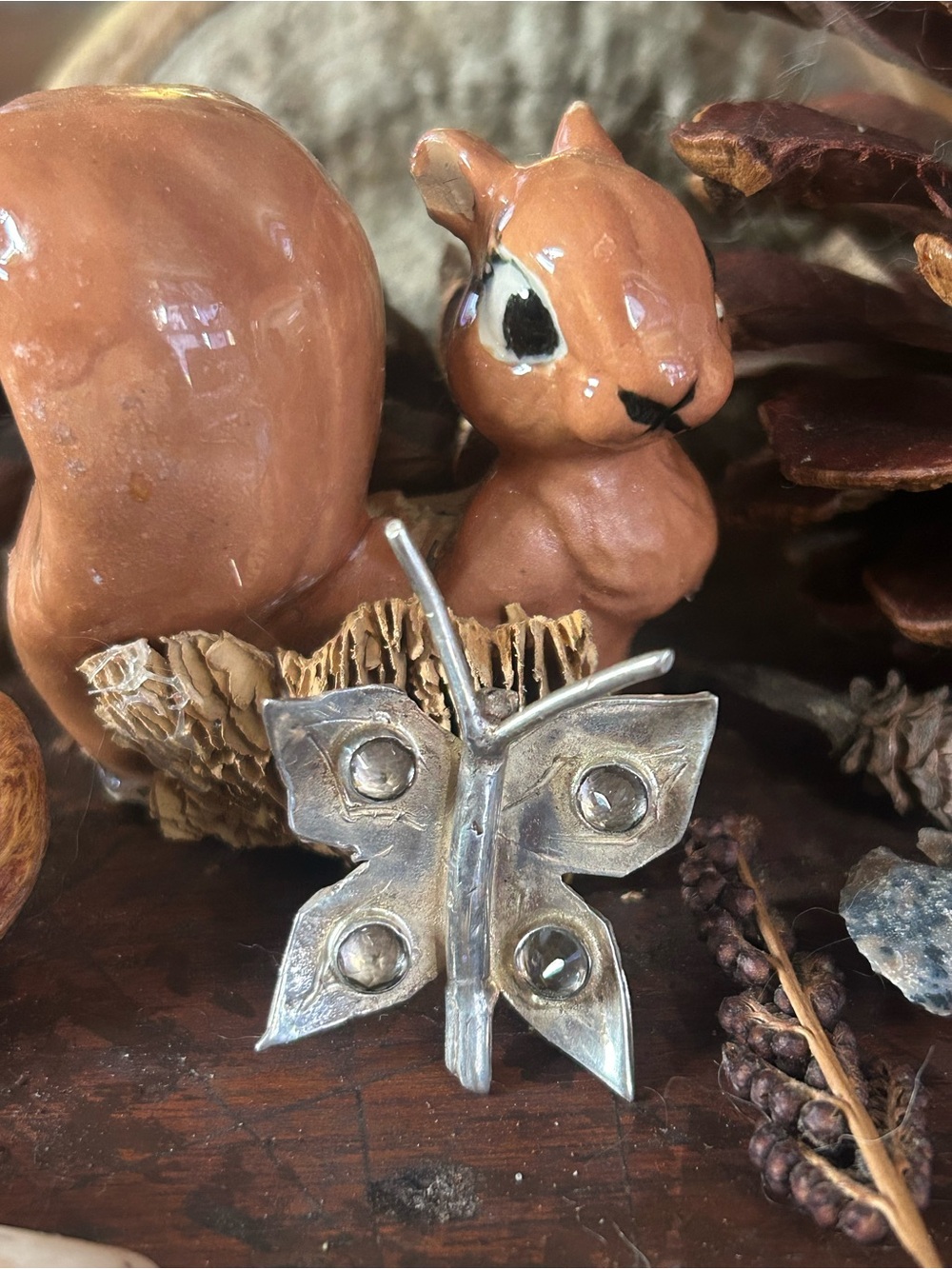 925 Sterling vintage fabulous butterfly brooch